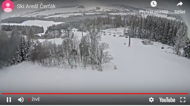Web kamera Ski Karlov - pohled z horn stanice - Karlov pod Praddem