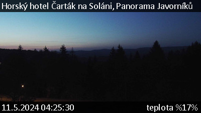 Web kamera Solanec pod Solem - panorama Javornk